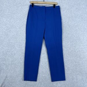 Max Mara Straight Leg Ankle Pants Blue Womens Size 10 Quiet Luxury Capsule Work
